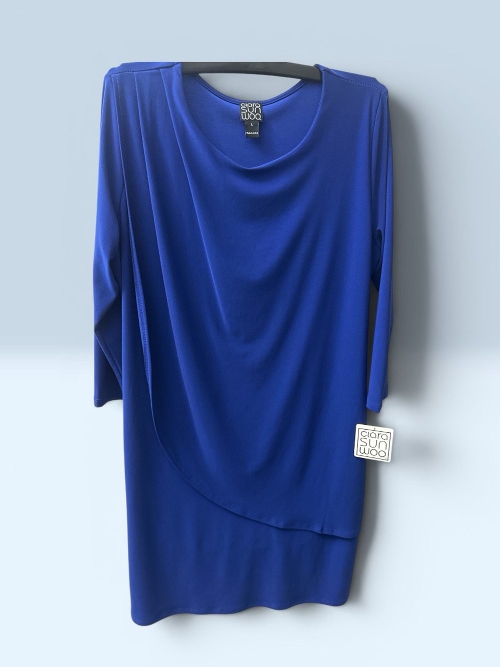 Clara Sun Woo Royal Blue Midi Dress